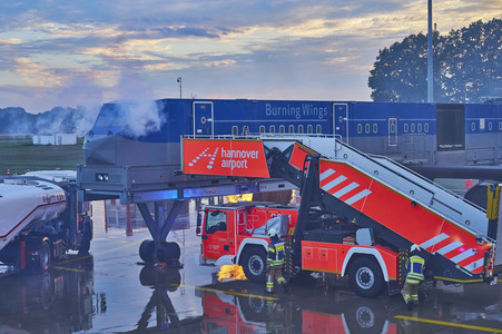 Flugunfall-Übung auf dem Hannover Airport