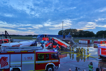 Flugunfall-Übung auf dem Hannover Airport
