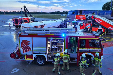 Flugunfall-Übung auf dem Hannover Airport