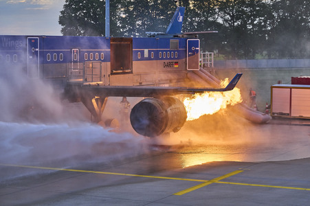 Flugunfall-Übung auf dem Hannover Airport