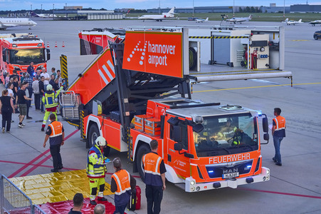 Flugunfall-Übung auf dem Hannover Airport