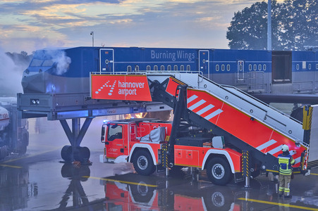 Flugunfall-Übung auf dem Hannover Airport