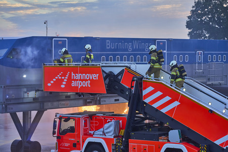 Flugunfall-Übung auf dem Hannover Airport
