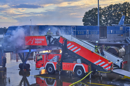 Flugunfall-Übung auf dem Hannover Airport