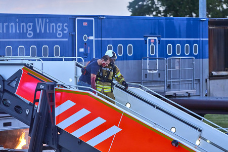 Flugunfall-Übung auf dem Hannover Airport