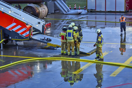Flugunfall-Übung auf dem Hannover Airport