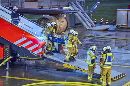 Flugunfall-Übung auf dem Hannover Airport