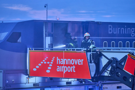 Flugunfall-Übung auf dem Hannover Airport