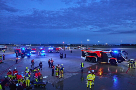 Flugunfall-Übung auf dem Hannover Airport