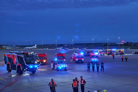 Flugunfall-Übung auf dem Hannover Airport