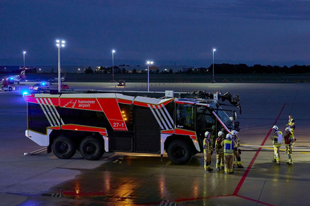 Flugunfall-Übung auf dem Hannover Airport