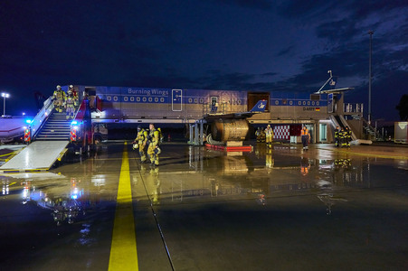 Flugunfall-Übung auf dem Hannover Airport