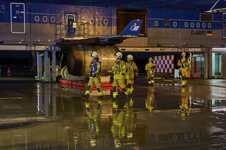Flugunfall-Übung auf dem Hannover Airport