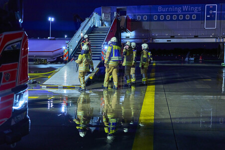 Flugunfall-Übung auf dem Hannover Airport