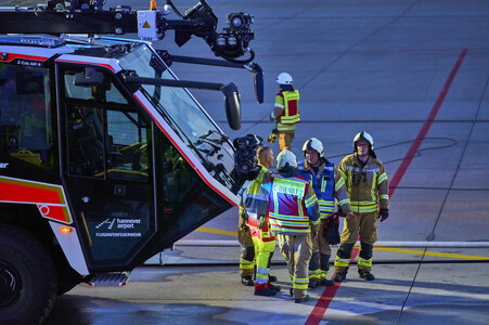 Flugunfall-Übung auf dem Hannover Airport