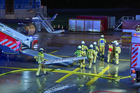 Flugunfall-Übung auf dem Hannover Airport