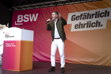 Wahlkampfabschluss des BSW zur Abgeordnetenhauswahl 2026 in Berlin