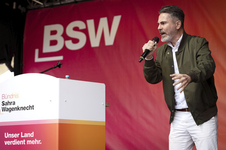Wahlkampfabschluss des BSW zur Abgeordnetenhauswahl 2026 in Berlin
