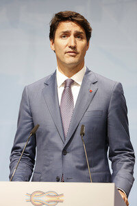 G20 Pressekonferenz von Justin Trudeau in Hamburg