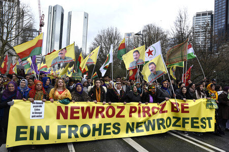 Kurden-Demonstration in Frankfurt