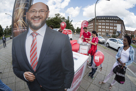 Straßenwahlkampf zur Bundestagswahl in Berlin