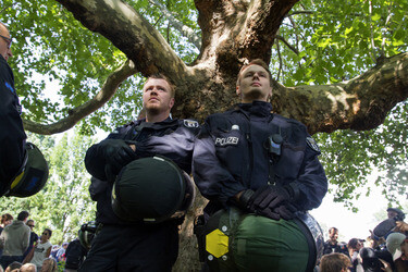 Demonstration für das Bleiberecht der Flüchtlinge aus der Gerhart-Hauptmann-Schule, Berlin