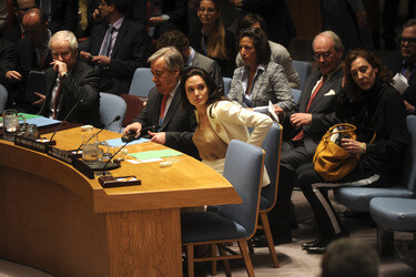 Angelina Jolie bei einer Sitzung des UN-Sicherheitsrates, New York