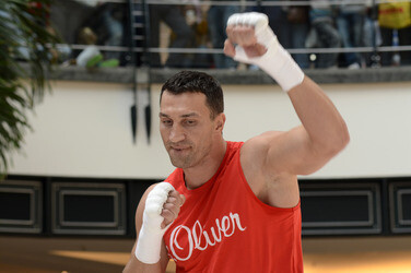 Wladimir Klitschko trainiert im Einkaufszentrum, Oberhausen