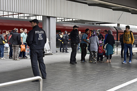 Ankunft der Flüchtlinge am Hauptbahnhof München