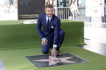 David Beckham erhält einen Stern auf dem Hollywood Walk of Fame in Los Angeles