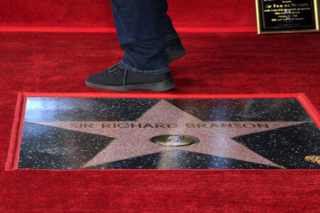 Richard Branson  erhält einen Stern auf dem Hollywood Walk of Fame in Los Angeles
