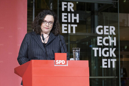 Pressestatement von Andres Nahles in Berlin