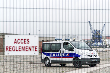 Flüchtlinge im Flüchtlingslager in Calais