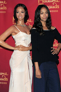 Enthüllung der Zoe Saldana Wachsfigur bei Madame Tussauds Los Angeles