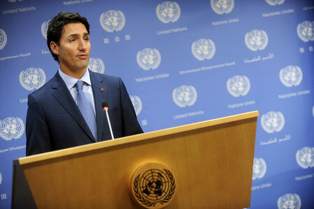 Pressekonferenz mit Justin Trudeau in New York