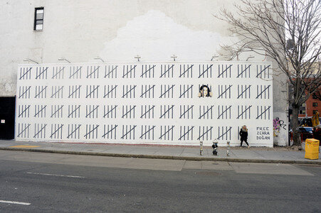 Banksy Protest gegen die Inhaftierung von Zehra Dogan in New York