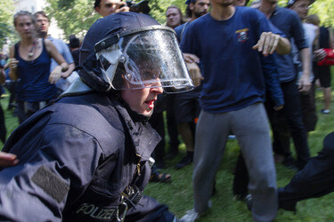Demonstration für das Bleiberecht der Flüchtlinge aus der Gerhart-Hauptmann-Schule, Berlin