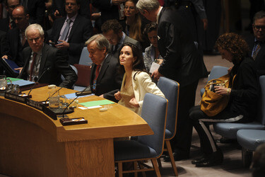 Angelina Jolie bei einer Sitzung des UN-Sicherheitsrates, New York