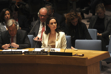 Angelina Jolie bei einer Sitzung des UN-Sicherheitsrates, New York