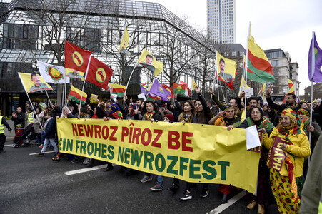 Kurden-Demonstration in Frankfurt
