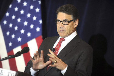 Vorwahlkampfveranstaltung von Rick Perry in New York