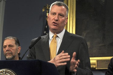 Bill de Blasio Pressekonferenz, New York