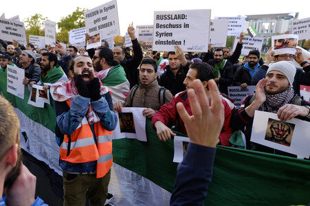 Demo gegen Putin in Berlin