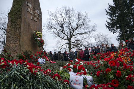 99. Jahrestag der Ermordung von Rosa Luxemburg und Karl Liebknecht in Berlin