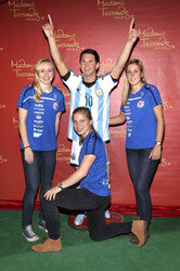 Enthüllung der Wachsfigur von Lionel Messi im Madame Tussauds Berlin