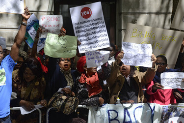 Protest gegen die Entführung von über 200 nigerianischen Mädchen, London