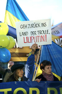 Demo gegen Putin in Berlin