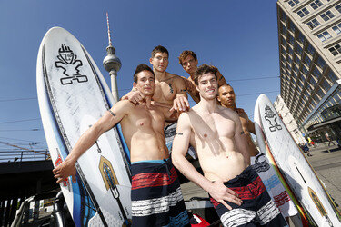 Open Air-Fashionshow des Menswear-Labels Camp David, Berlin