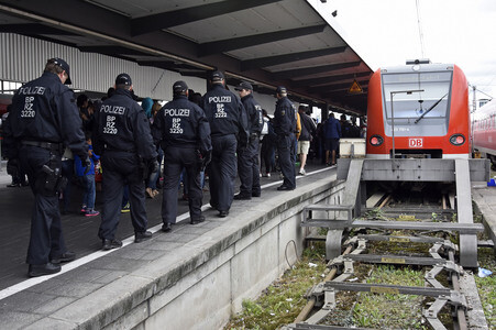 Ankunft der Flüchtlinge am Hauptbahnhof München