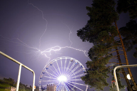 Gewitter beim Helene Beach Festival in Frankfurt
